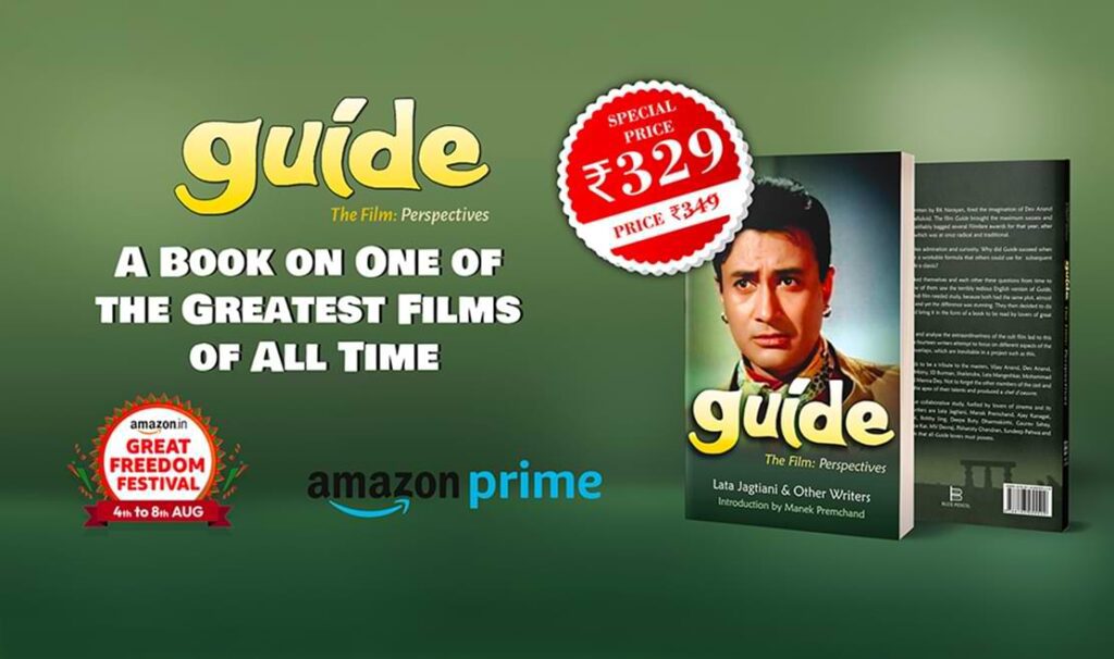 Promotional graphic for the book "Guide: The Film Perspectives," calling it One of the Greatest Films of All Time and promoting its availability on Amazon.