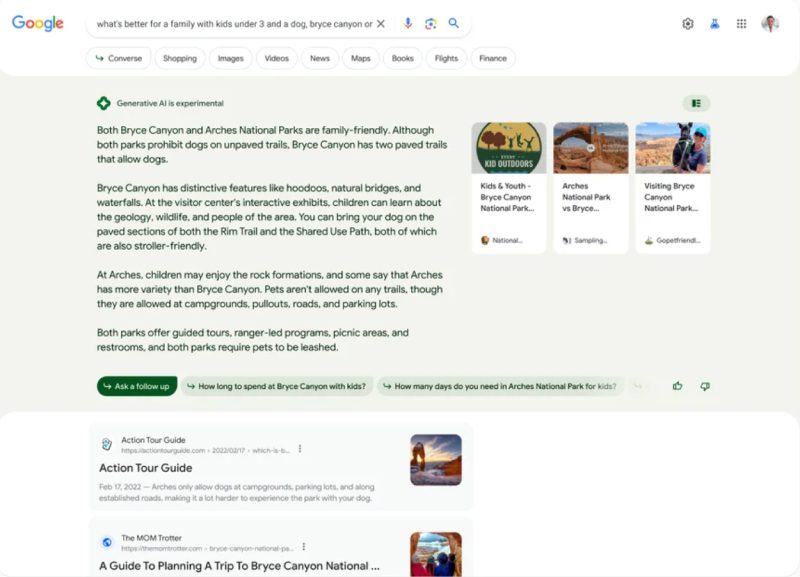 SGE improving local SEO by boosting the visibility of businesses with optimized Google Business Profiles.
