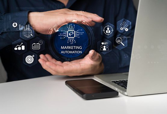 AI automation in digital marketing with data analytics and global targeting