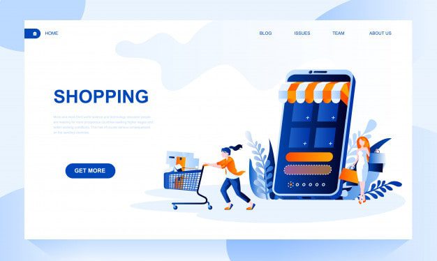 shopping landing page
