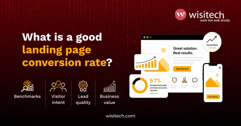 Good landing page conversion rate based on benchmarks, visitor intent, lead quality, and business outcomes