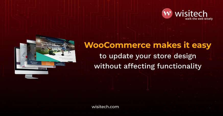 WooCommerce theme customization interface showing design changes, layout options, and flexible storefront styling