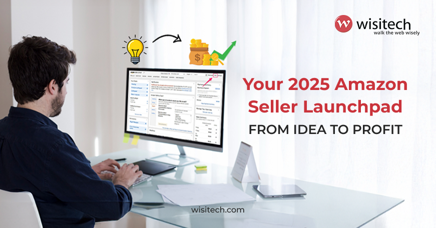 2025 Amazon selling guide roadmap for beginners showing key launch steps.