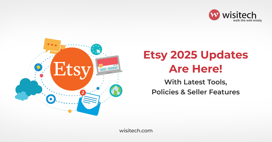 Etsy 2025 seller dashboard on a laptop showing new features and updates for online shop owners
