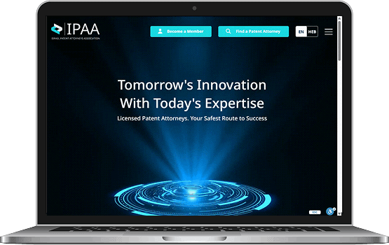 A laptop displaying the improved IPAA portal on the screen, highlighting the functional and visual success of the digital transformation project.