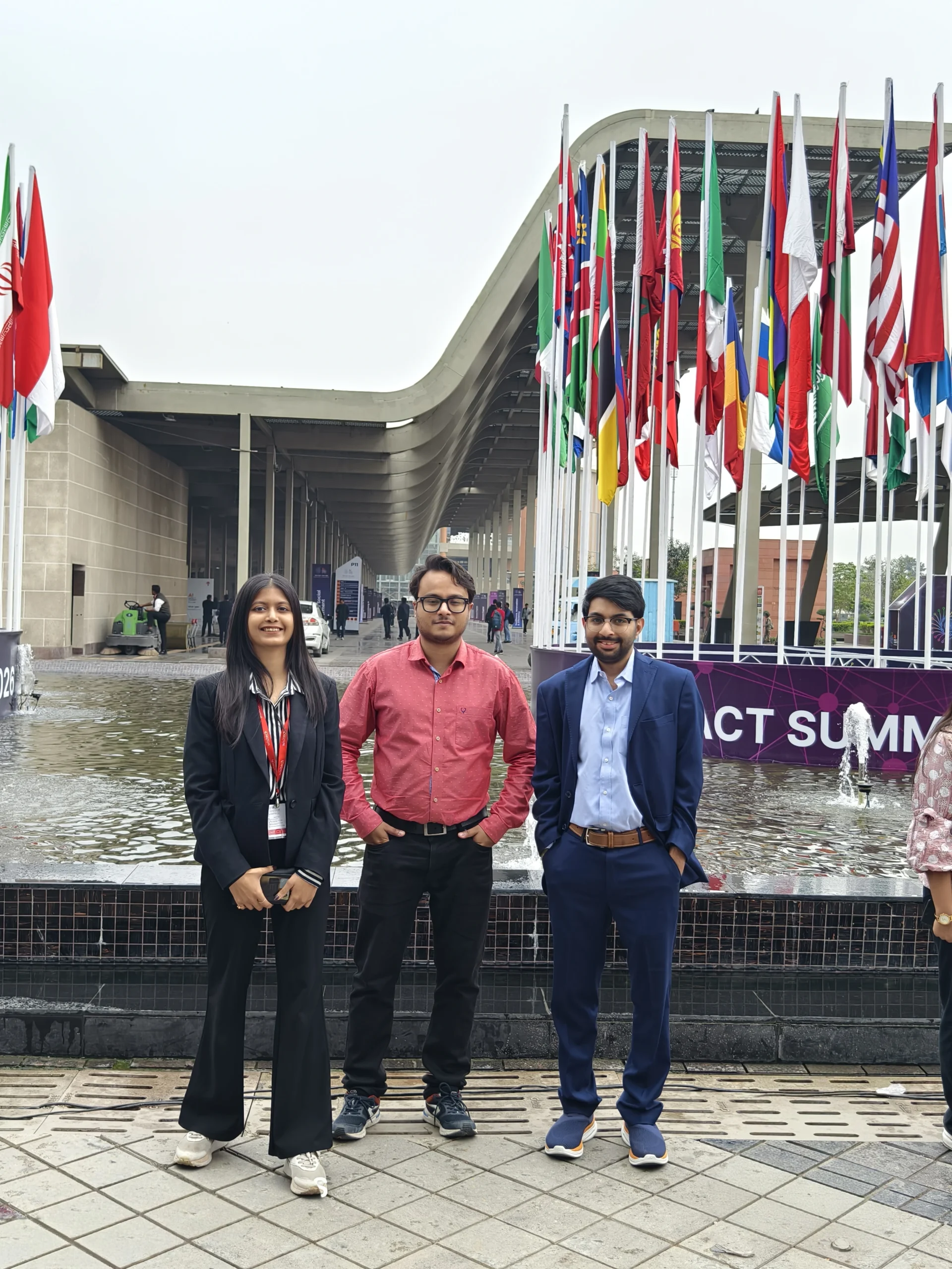 Team attending AI summit at Bharat Mandapam New Delhi