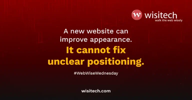 Website redesign and unclear business positioning affecting customer understanding