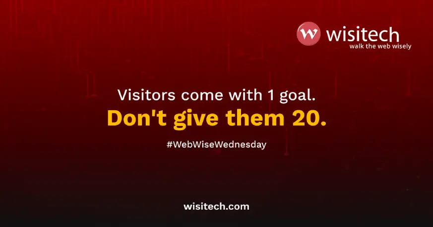 Website strategy focused on one clear visitor goal to improve user experience and conversions