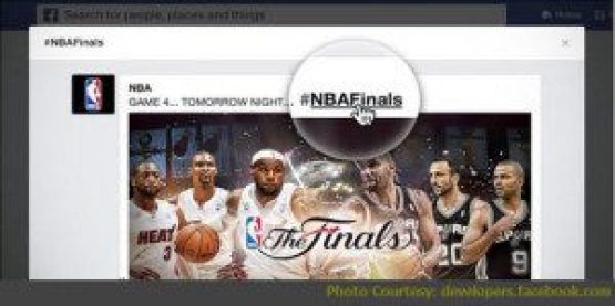 Hashtags in Facebook are clickable and searchable